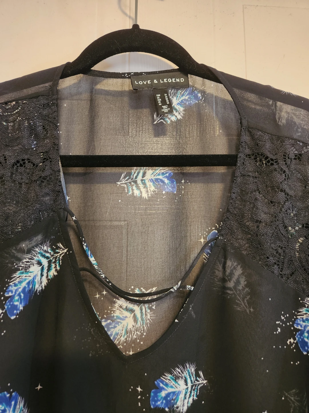 Love & Legend Feather Print Blouse - photo 3