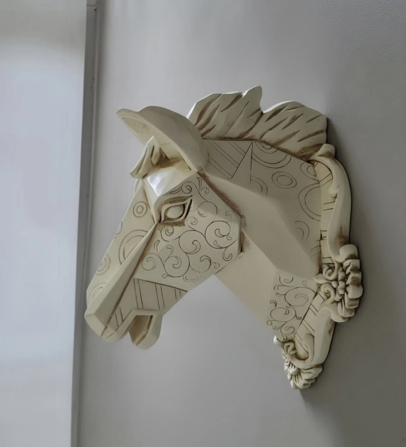 Decorative Wooden Horse Wall Mount . Horse head Wall hanger - photo 2