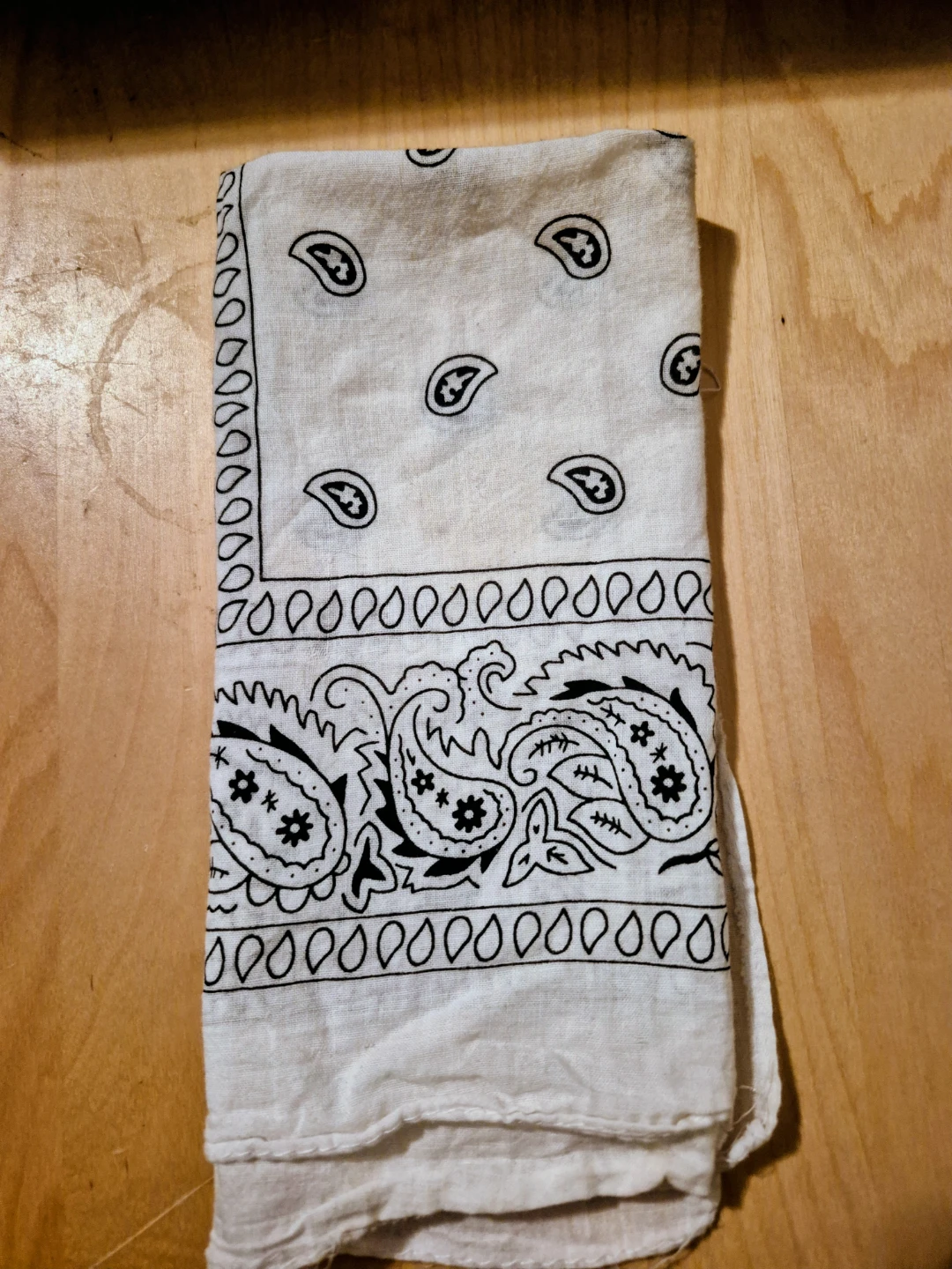 White Paisley Bandana