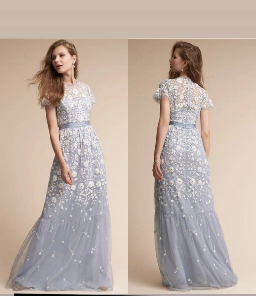 Needle and thread Floral Embroidered Tulle Gown