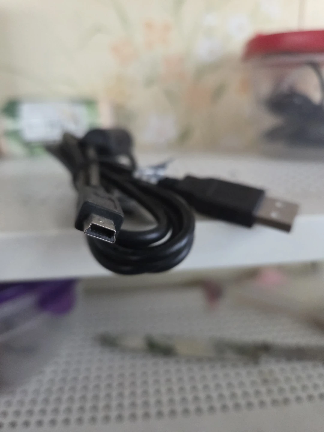 Black USB-A to Mini-USB Cable - photo 2