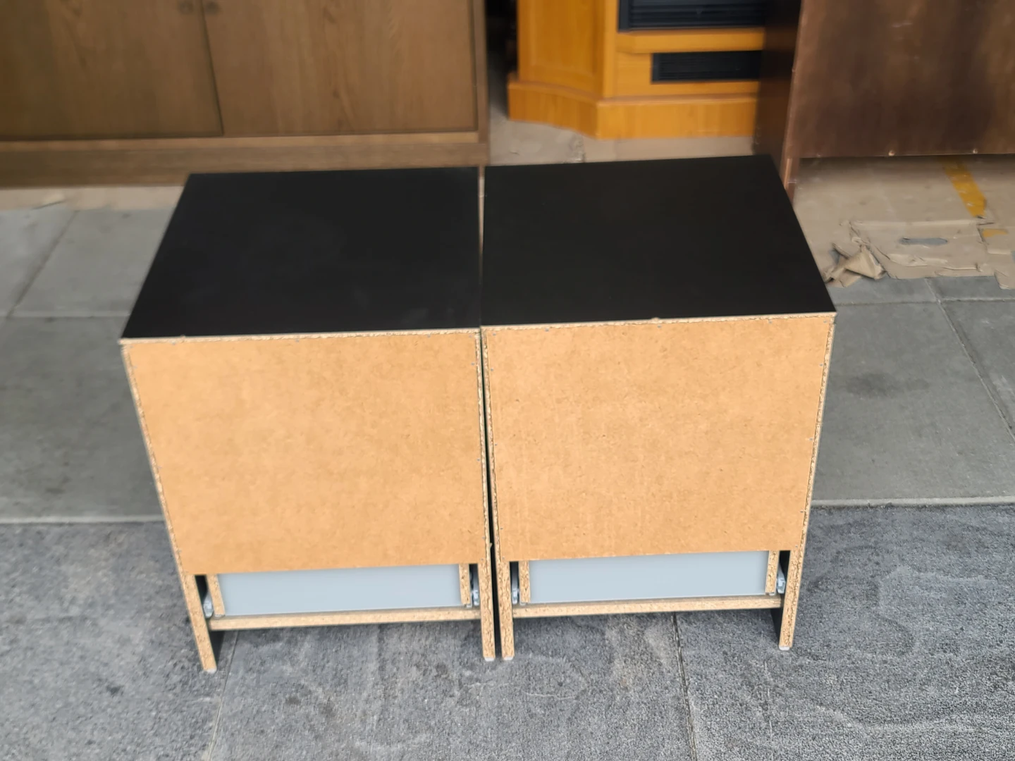Pair of IKEA BRIMNES Black Nightstands – Frosted Glass Drawer - photo 5