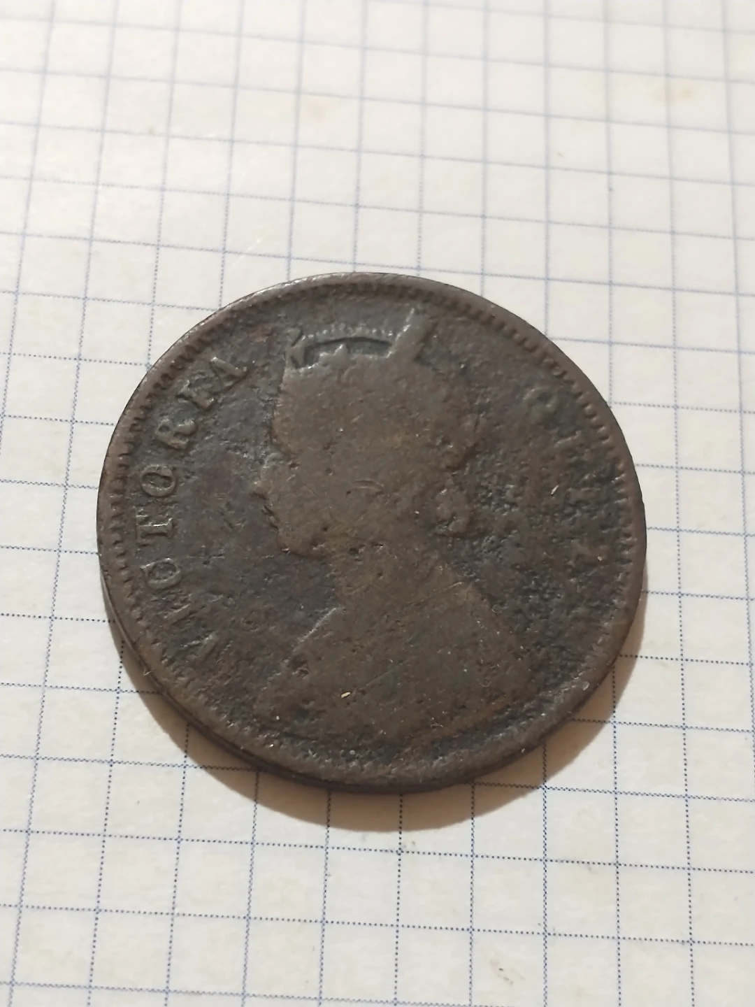 1874 India One Quarter Anna Coin KM #467 - photo 5