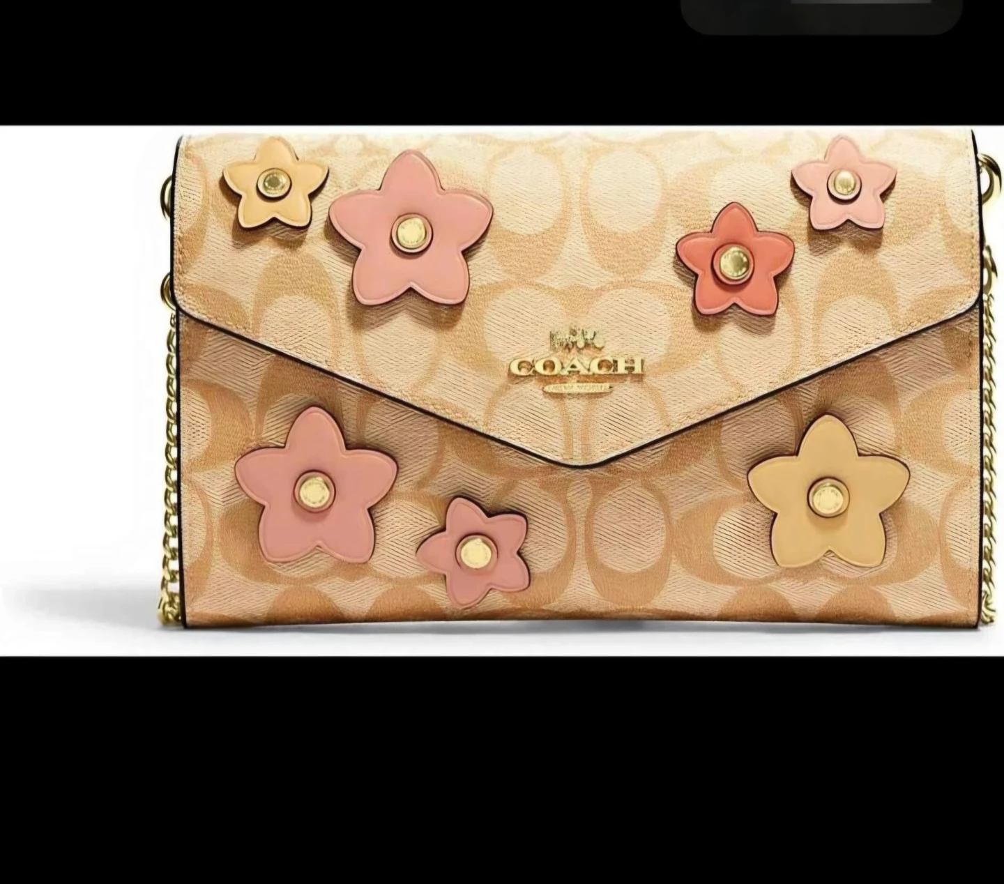 Coach Signature Flower Print Wallet Crossbody