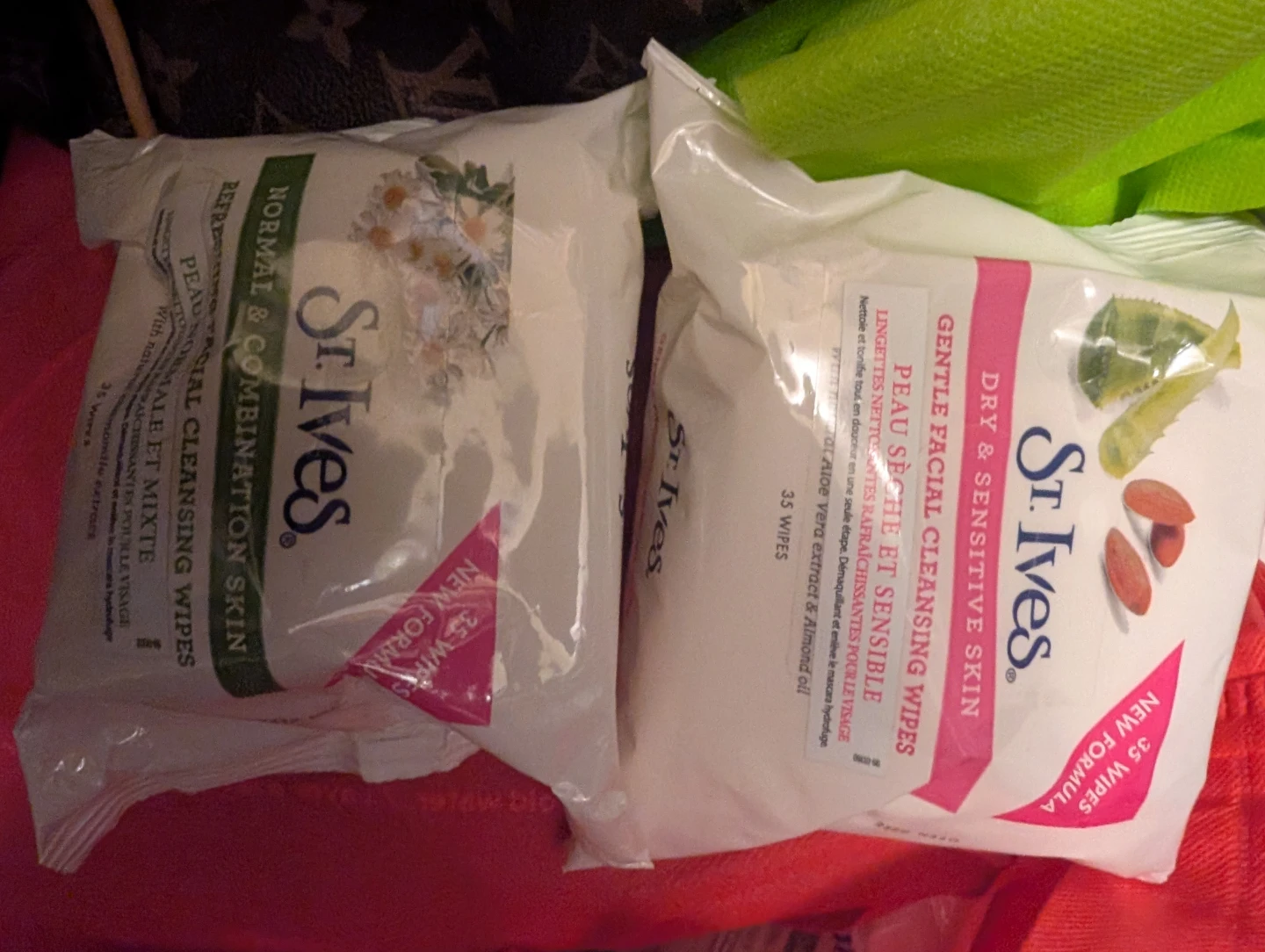St. Ives Facial Cleansing Wipes (2 Types) $3 ea or both for $5