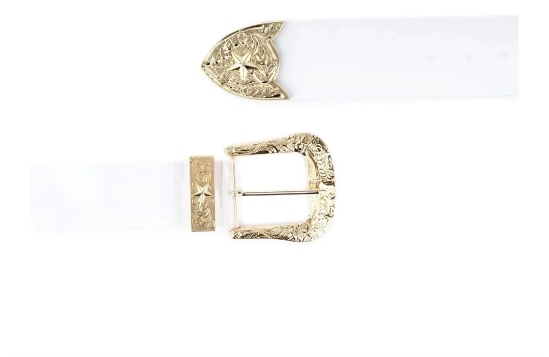 Clear Western Style Belt with Gold Accents - photo 2