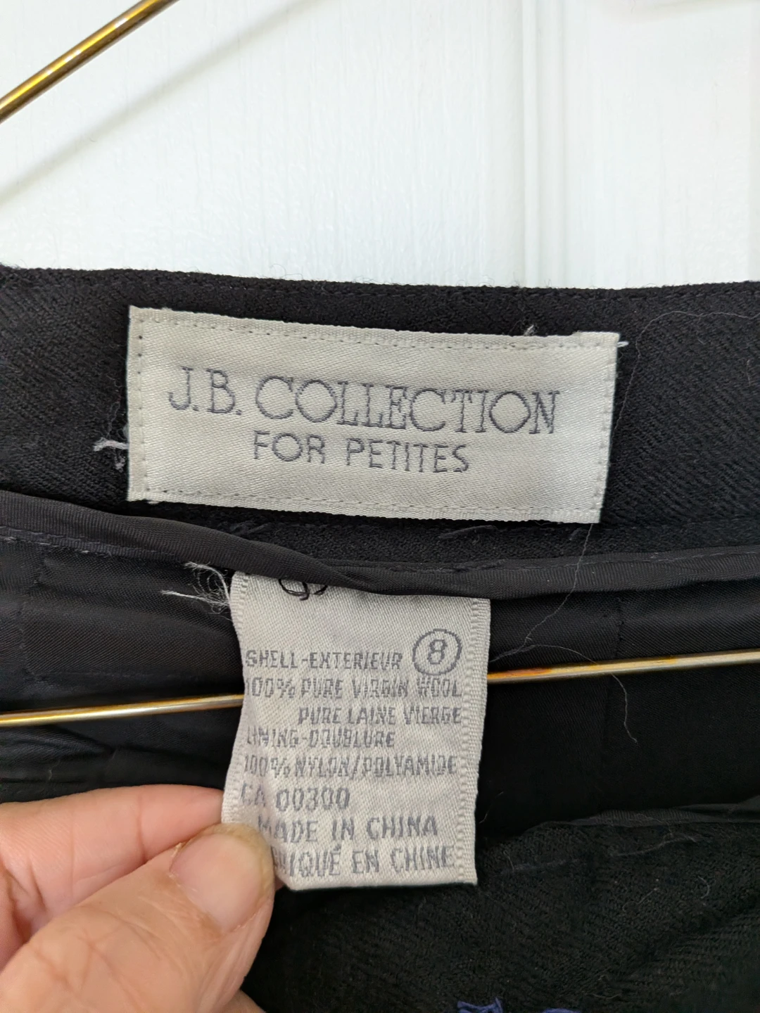 🏈J.B. Collection Black Wool Trousers - Size 8 - photo 4