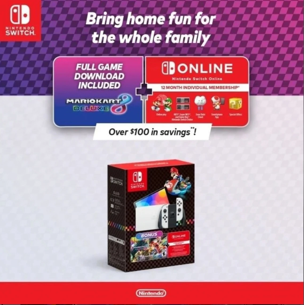 Nintendo Switch OLED Model Mario Kart 8 Bundle - photo 2