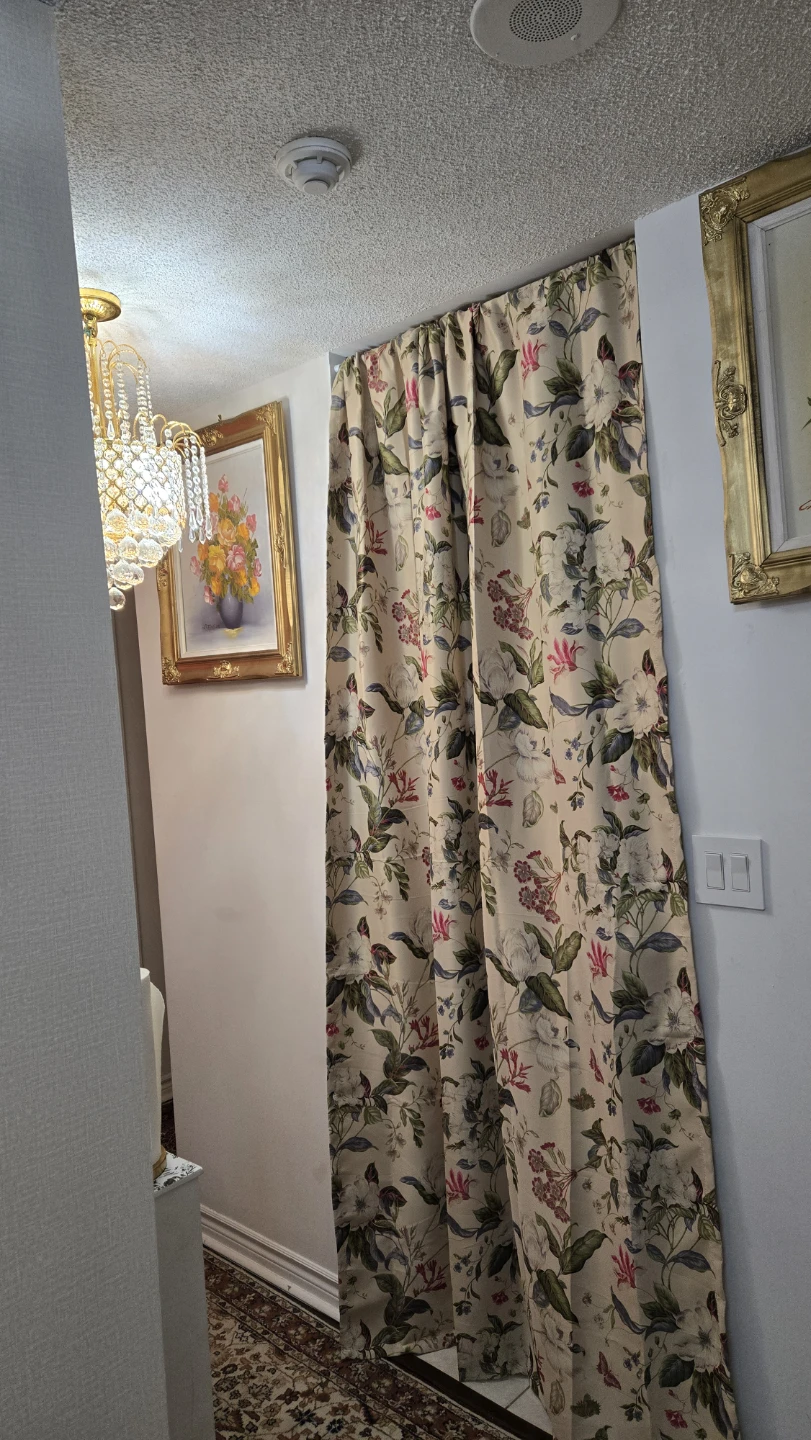 Floral Print Curtain