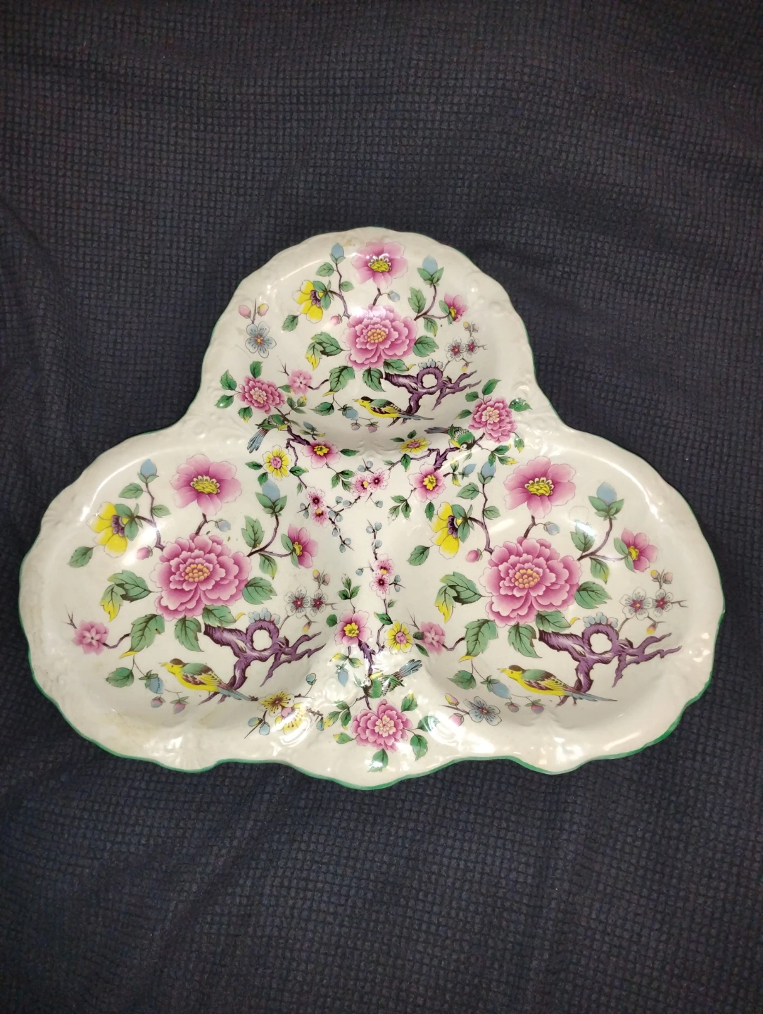 Old Foley James Kent Chinese Rose Relish Dish
