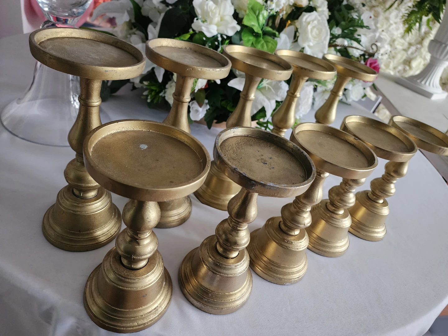 Set of 40 Gold Metal Candle Holders - photo 4