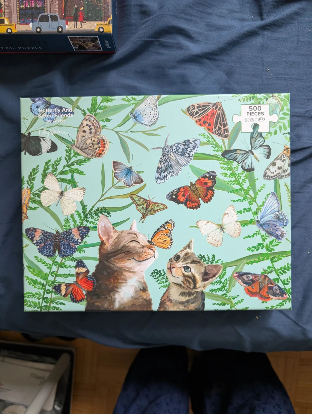 GreenBox Butterfly And Kitten Friends 500 Piece Puzzle