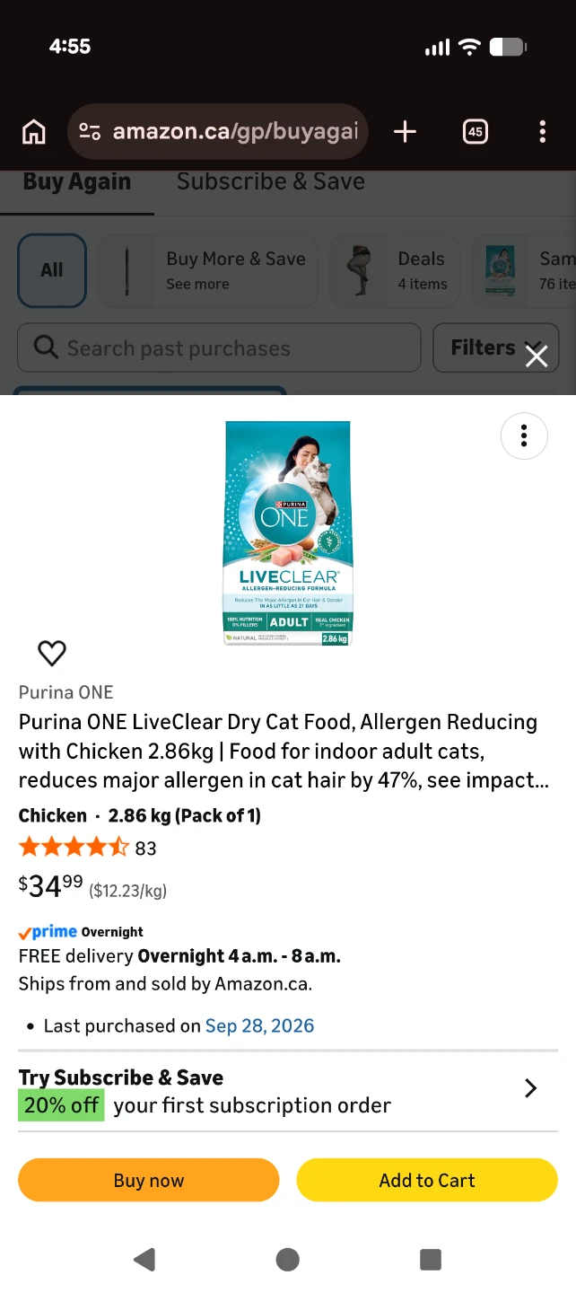 Purina ONE LiveClear Adult Cat Food 2.86 kg - photo 2