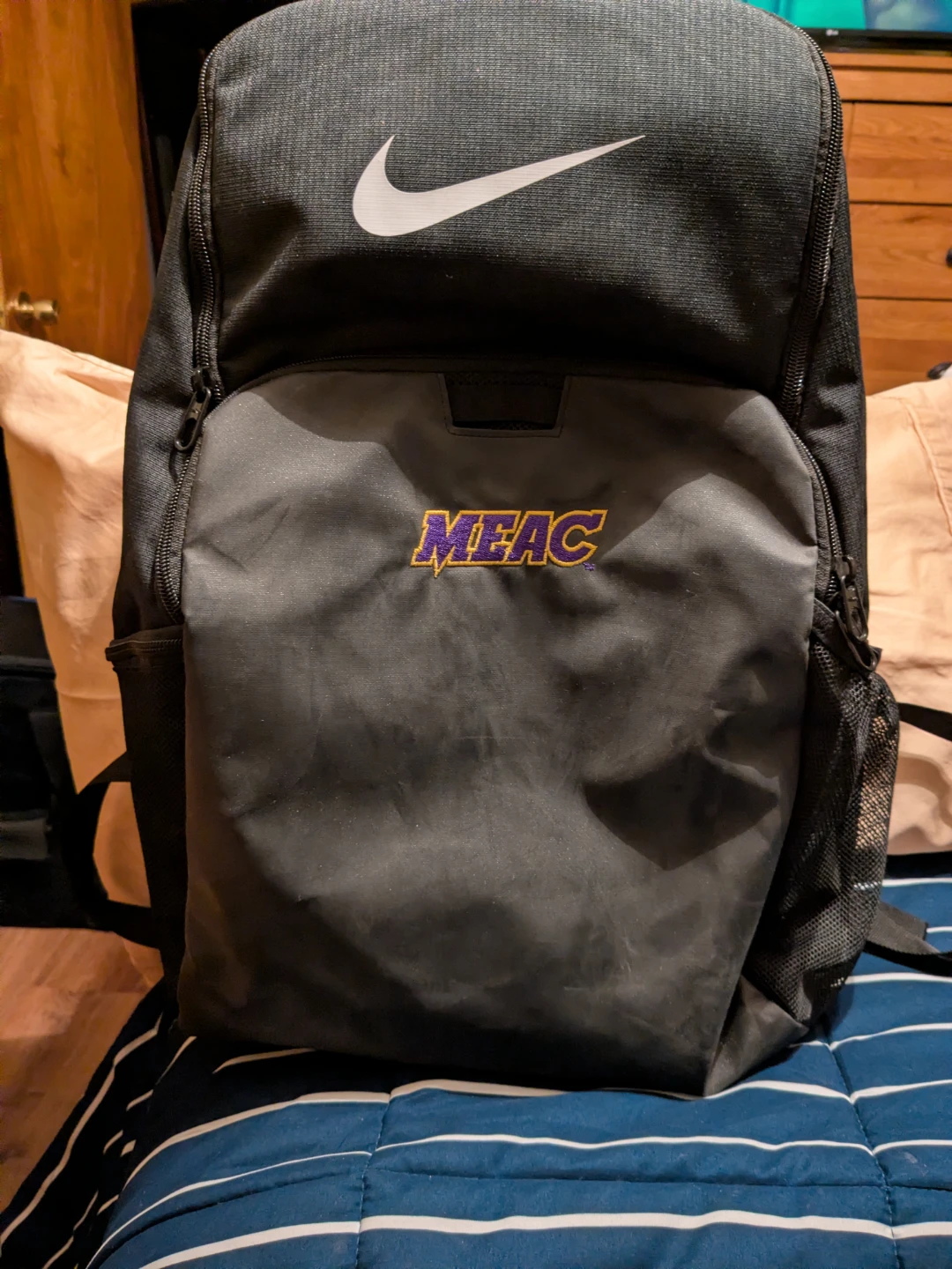 Nike Black MEAC Embroidered Backpack 20 x 16