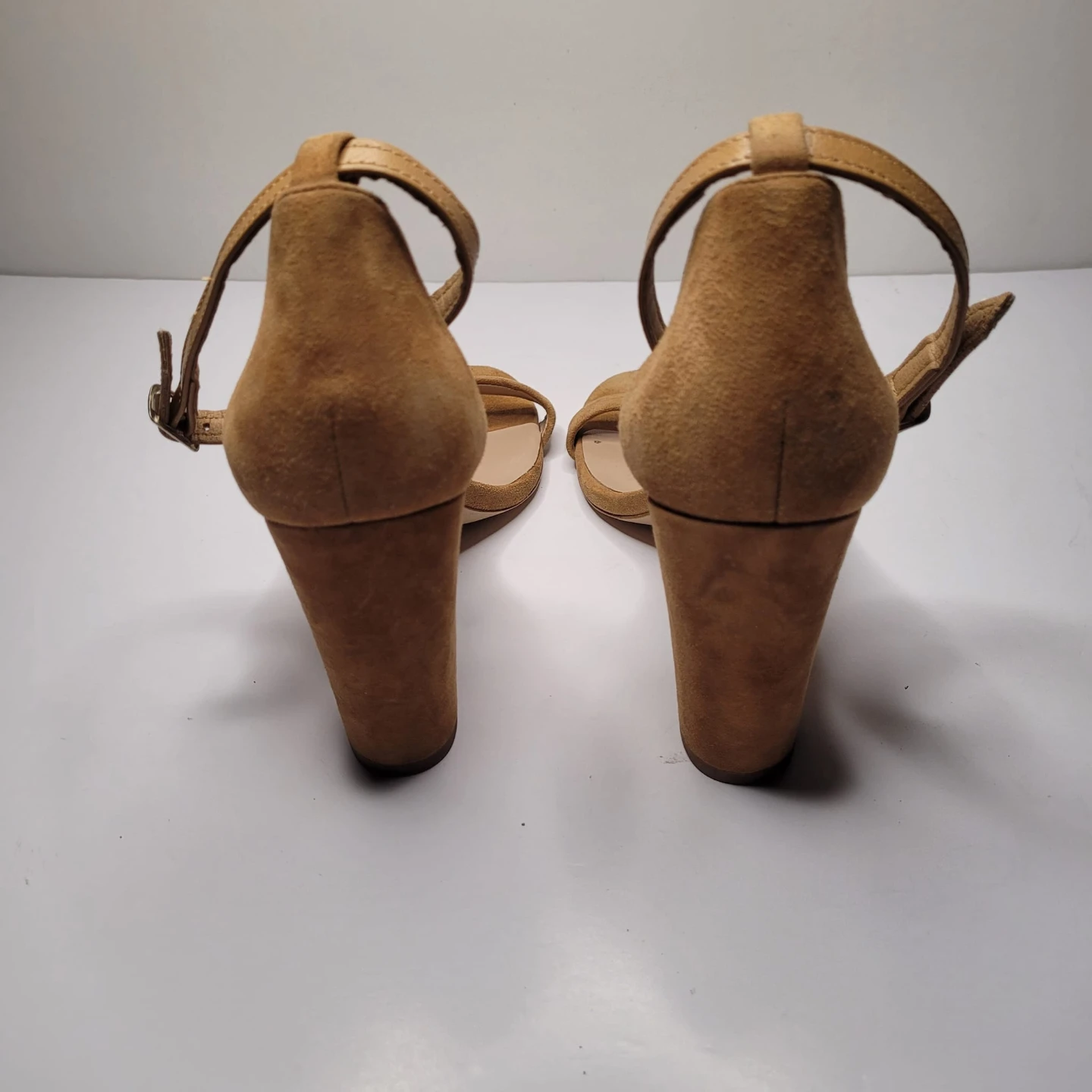 ALDO Tan Suede Block Heel Sandals Size 8 - photo 4