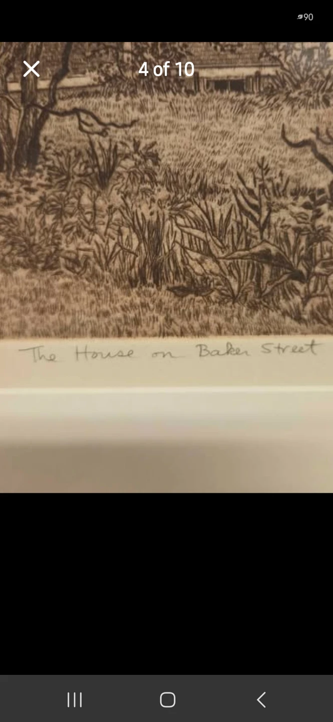 A.W. Syperek Framed Etching - The House on Baker Street - photo 3