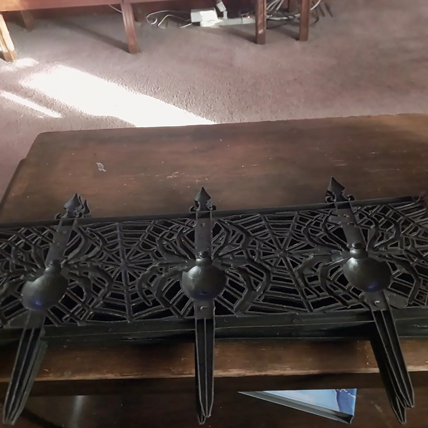(3) Halloween Decorative Spiderweb Fence Panel - photo 2