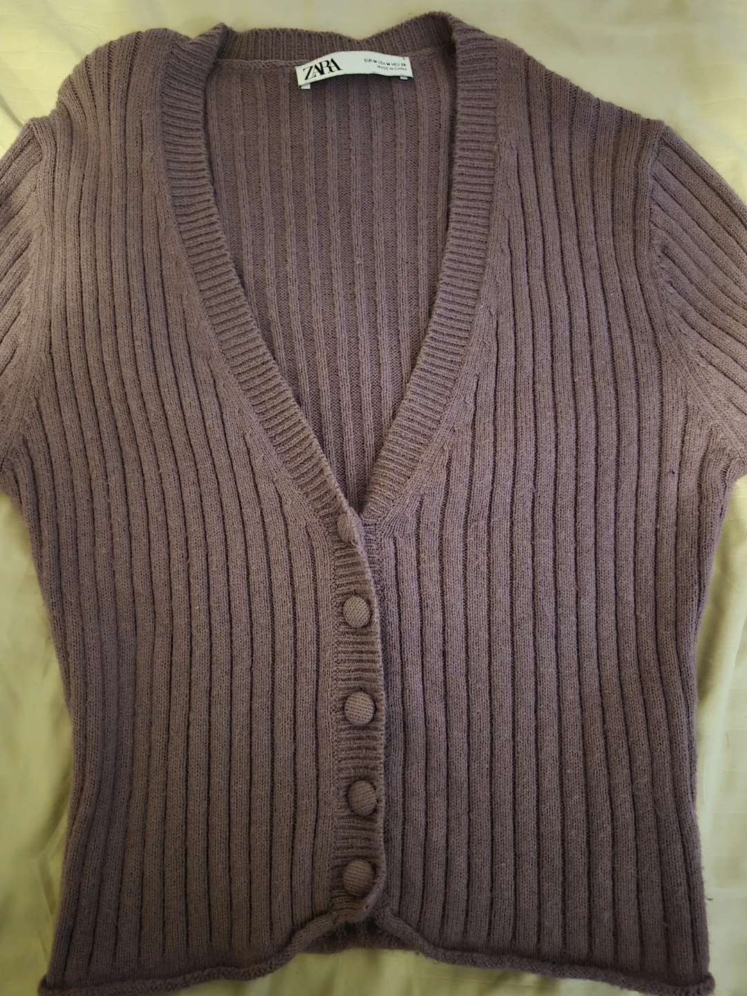 Zara Ribbed Cardigan Size M