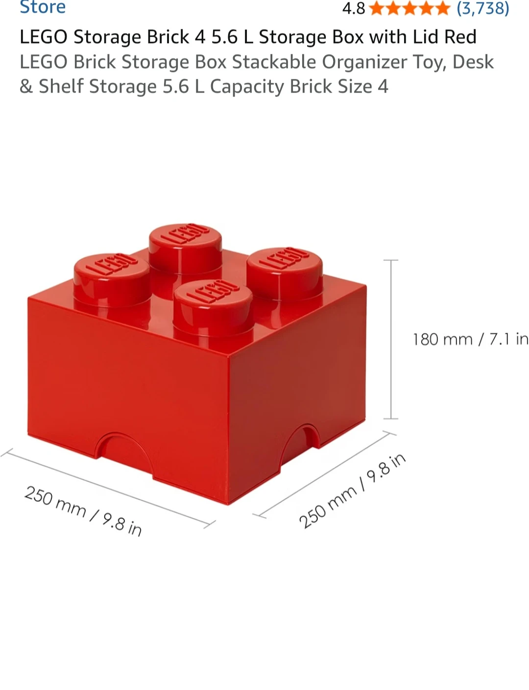 Red LEGO storage box - photo 3