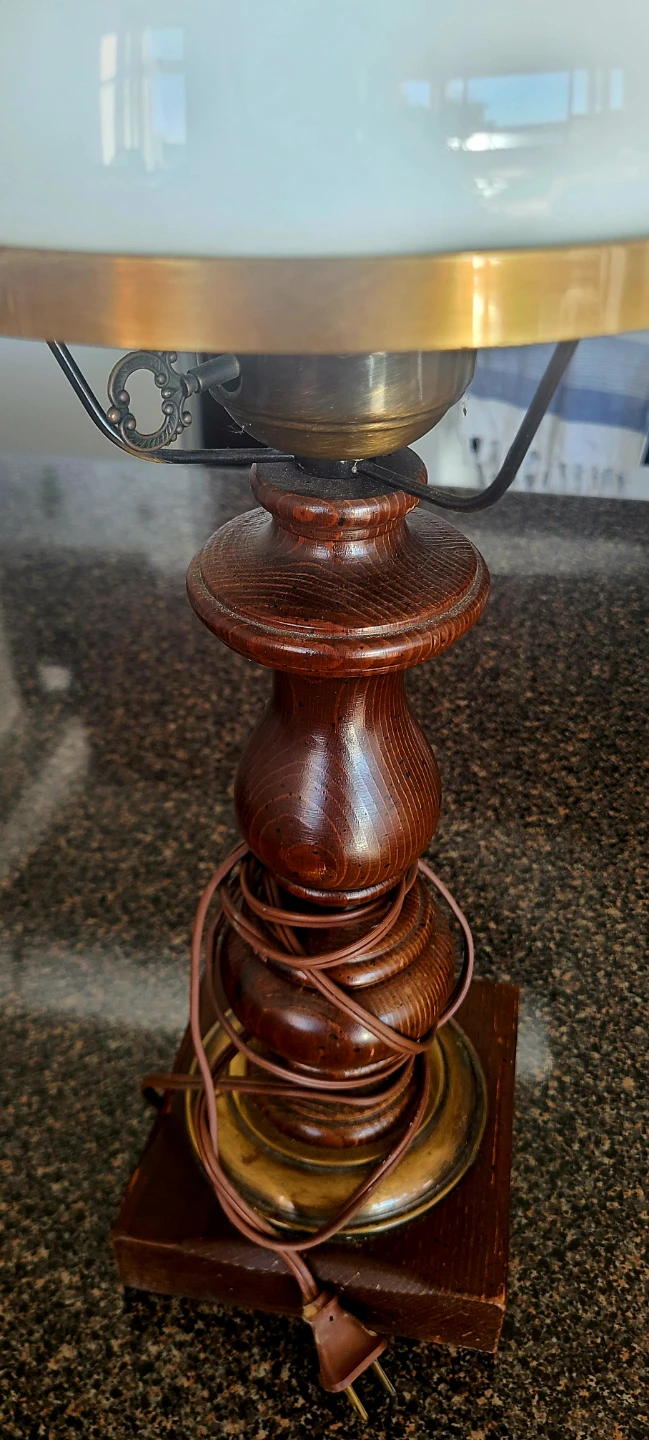 Vintage Wooden Table Lamp - photo 2
