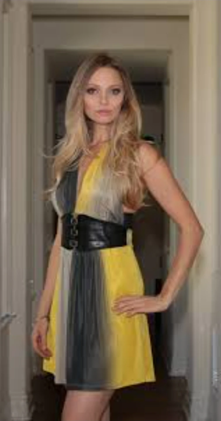 Ombre Halter Dress with Faux Leather Belt - photo 2