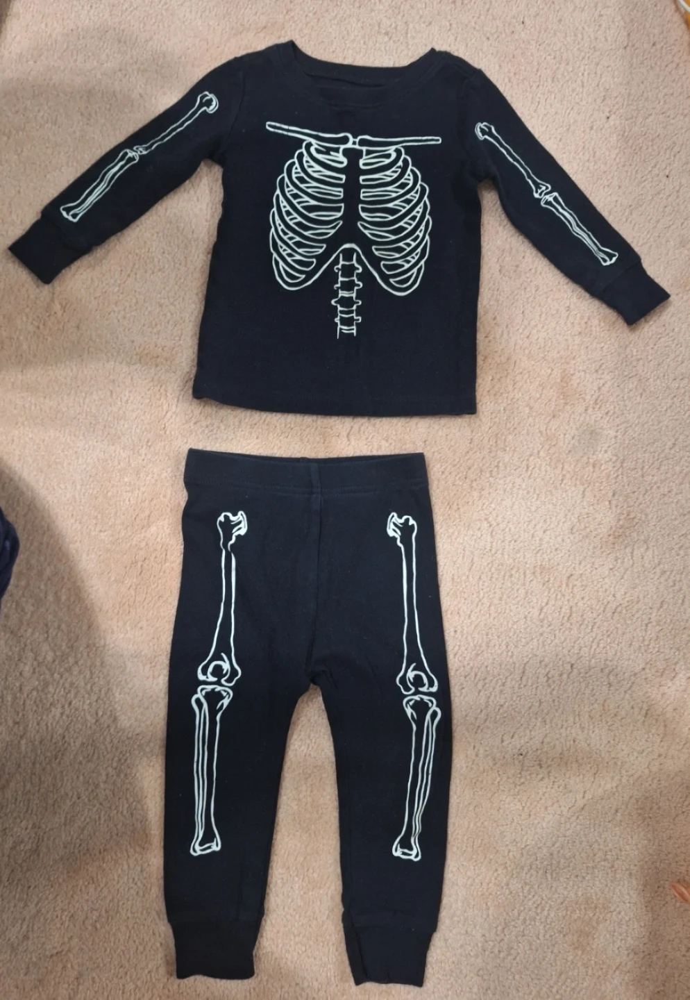 18-24 months Skeleton Long Sleeve Pajama Set
