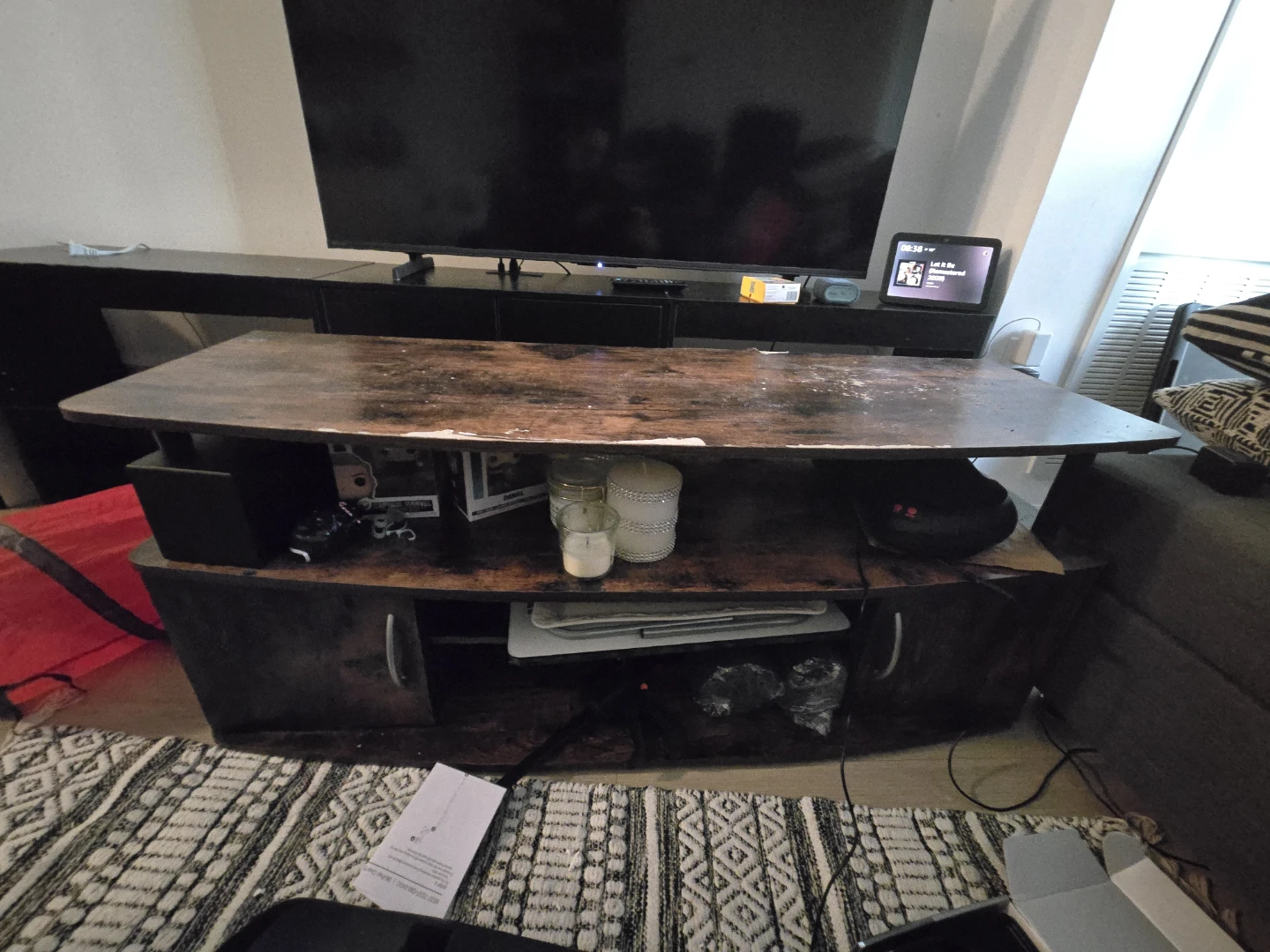 Rustic Wood Media Console - photo 4