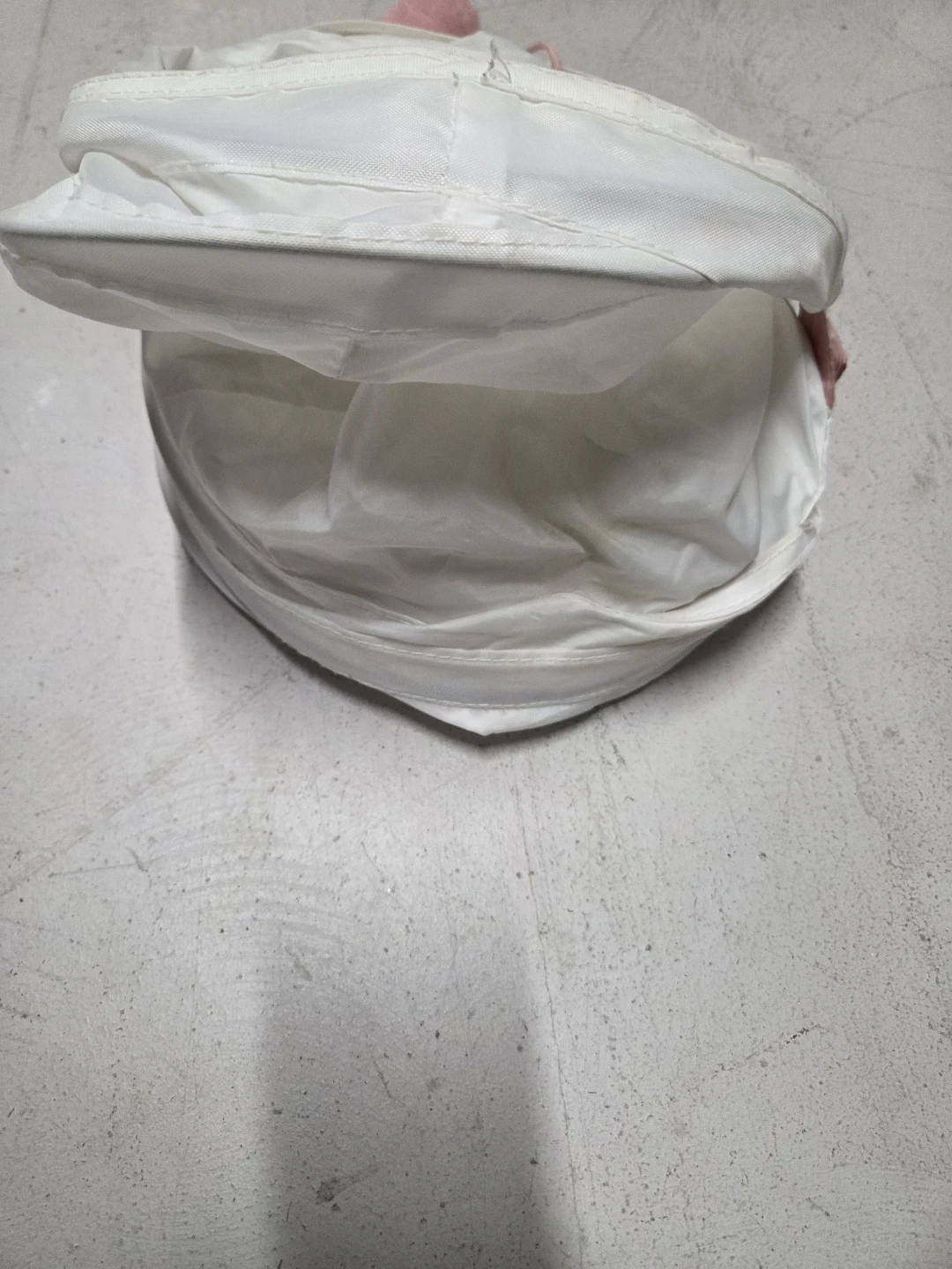 IKEA collapsible white cat tunnel