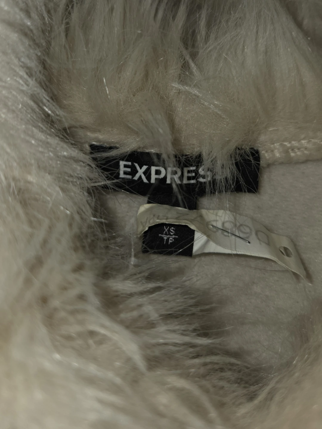 Express Hooded Faux Fur Sleeved Sweatshirt in a Ladies XS - photo 2