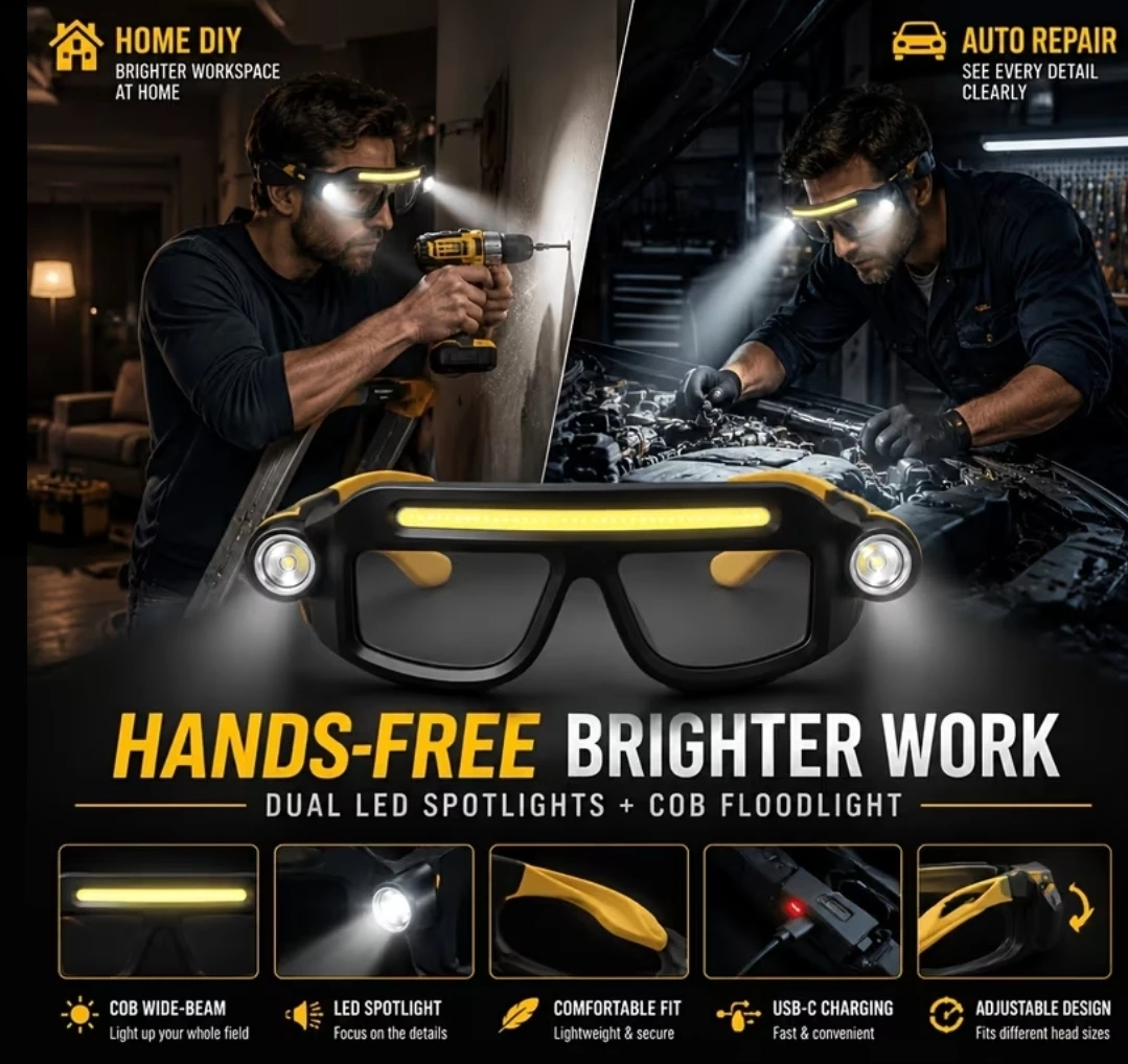Hands-free LED Work Glasses - photo 5