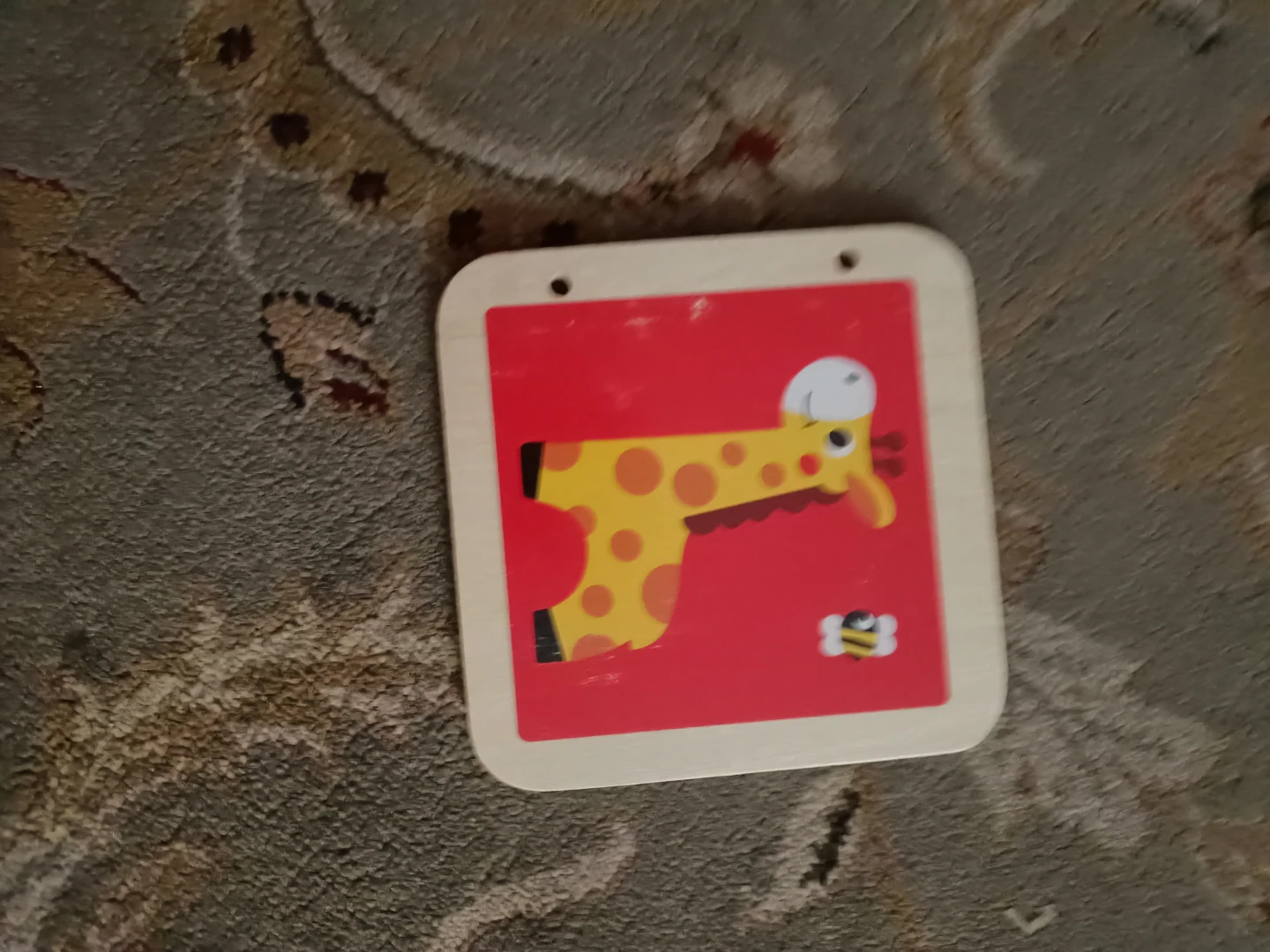 Wooden Giraffe Puzzle Square