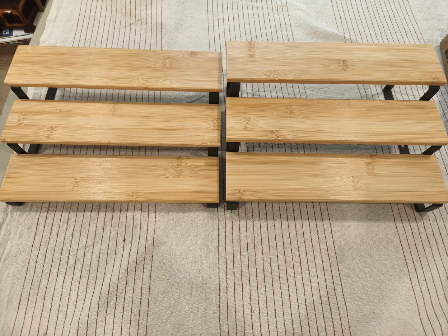Set of 2 Expandable Bamboo Spice Racks