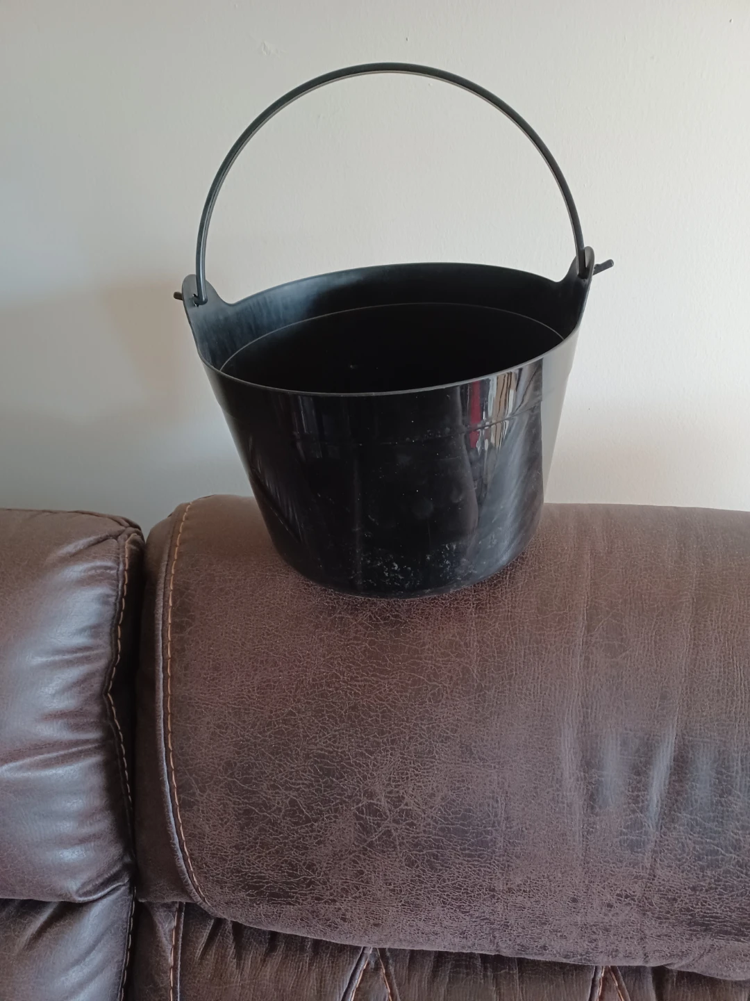 Black plastic Halloween bucket
