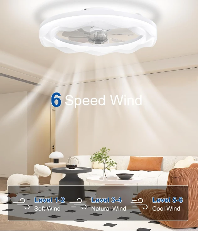 Modern LED Ceiling Fan with Remote Control - photo 5