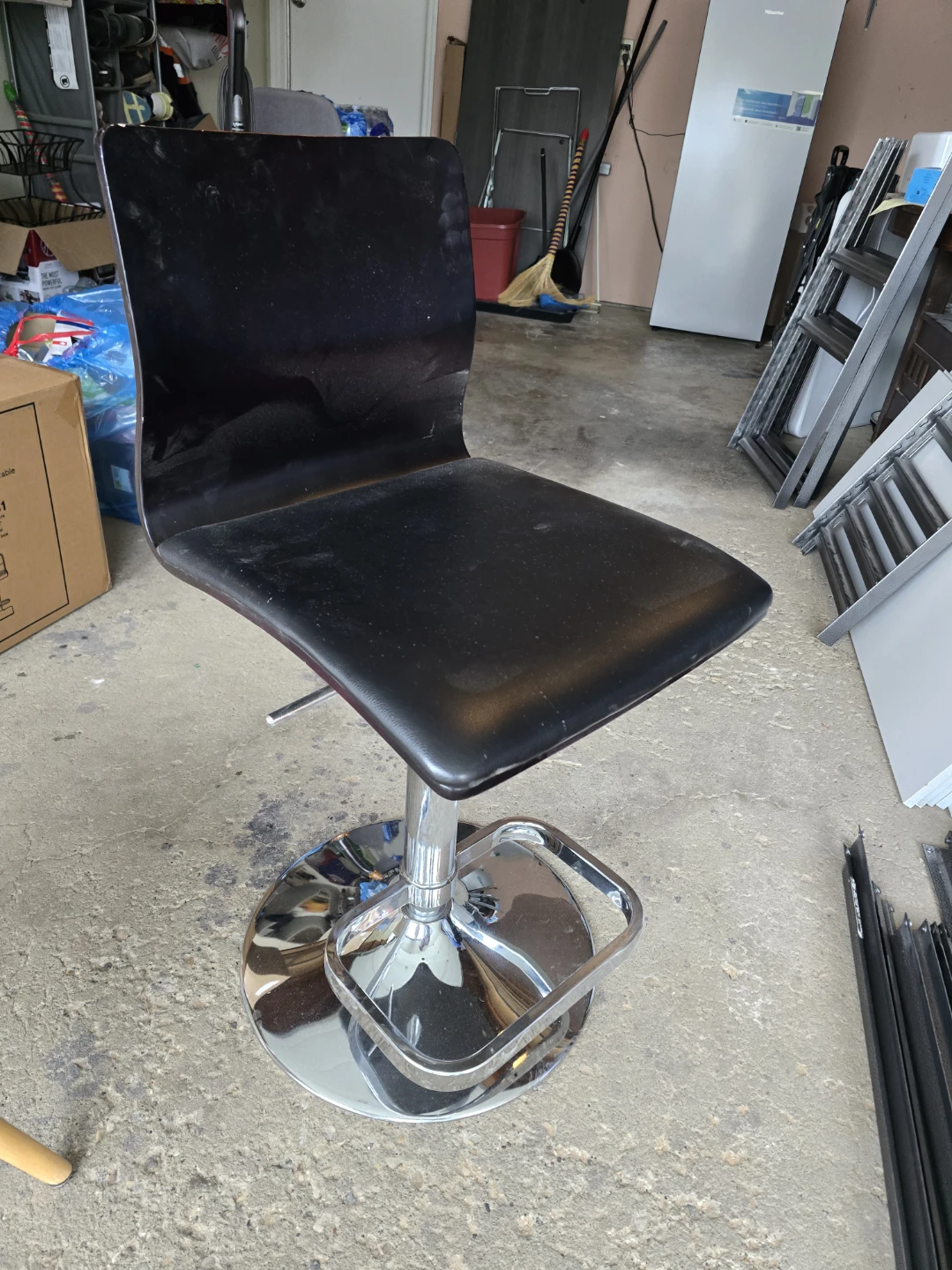 Adjustable Black Bar Stool