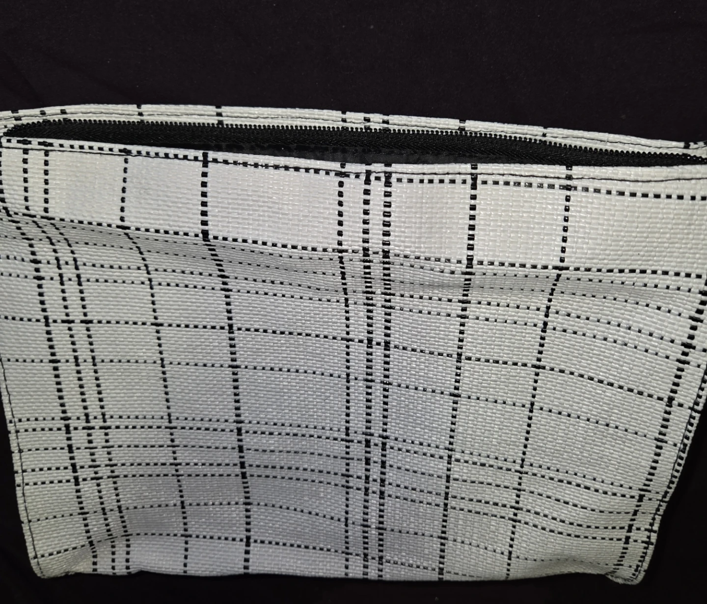 Black & White Plaid Checkered MU Bag - photo 4