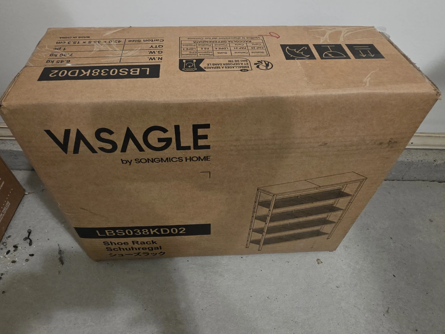 VASAGLE 5-Tier Shoe Rack - photo 3