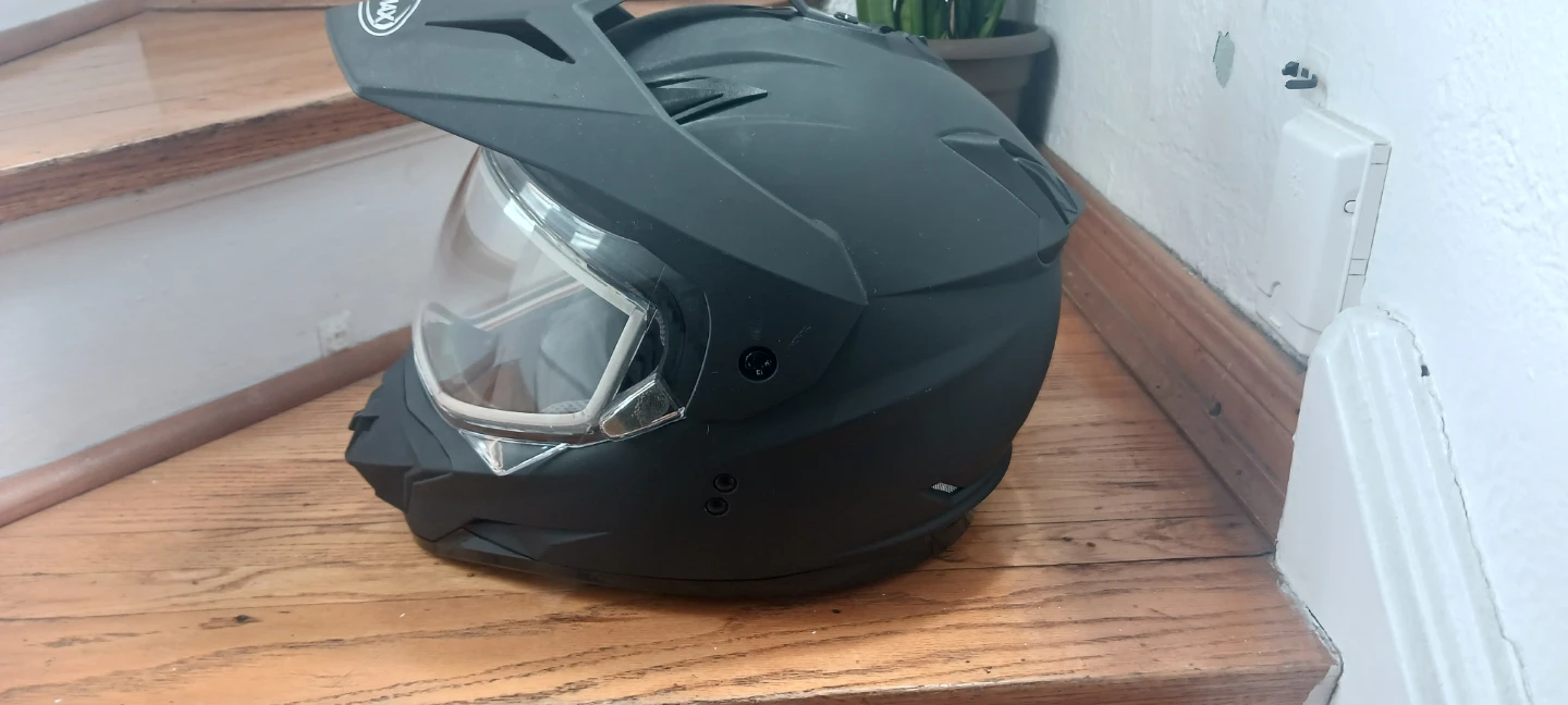 GMAX Dual Sport Motorcycle Helmet Matte Black - photo 3
