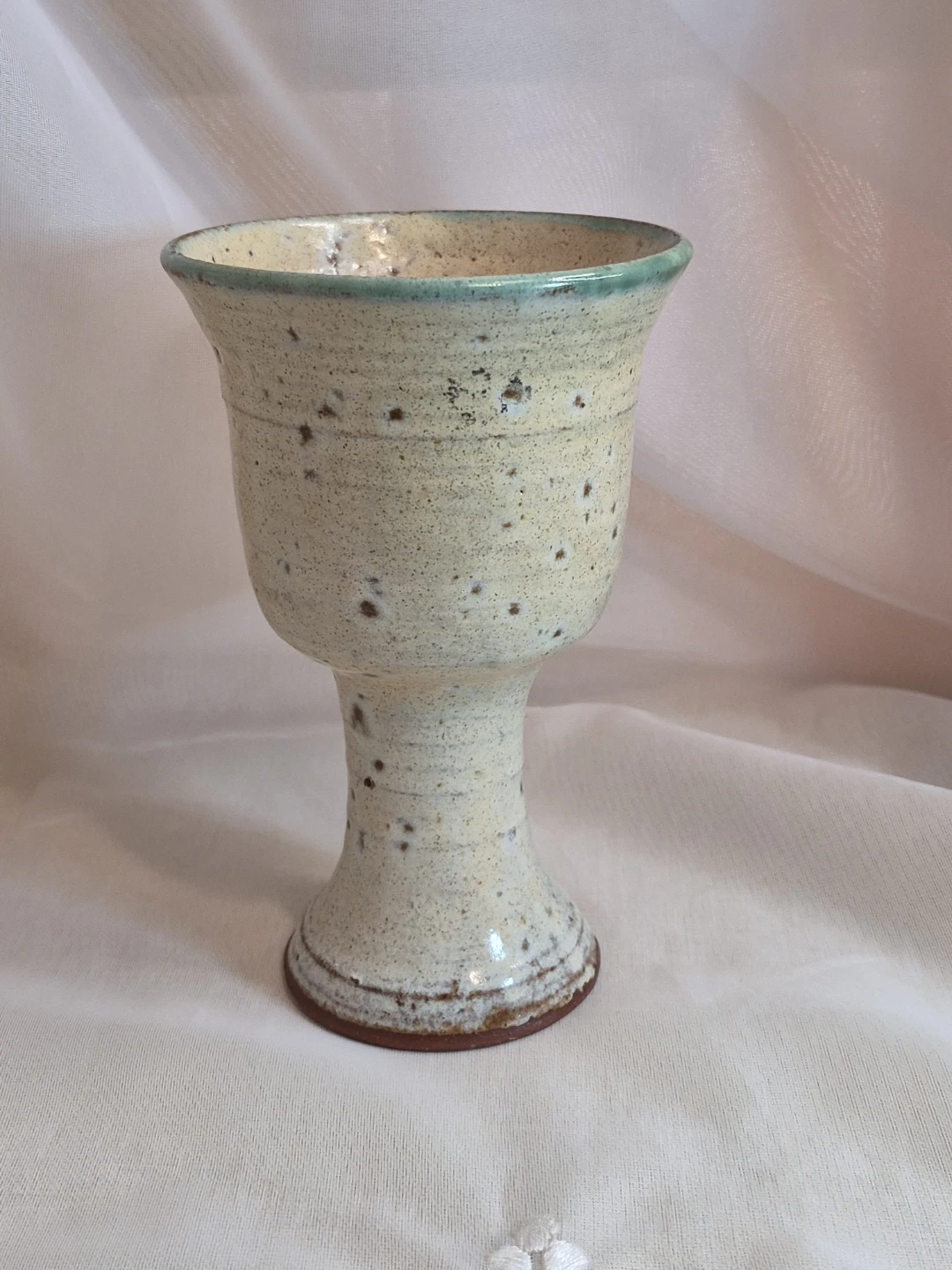 Studio Art Pottery 6" x 3 3/4" Goblet Decor 1983 Nova Scotia