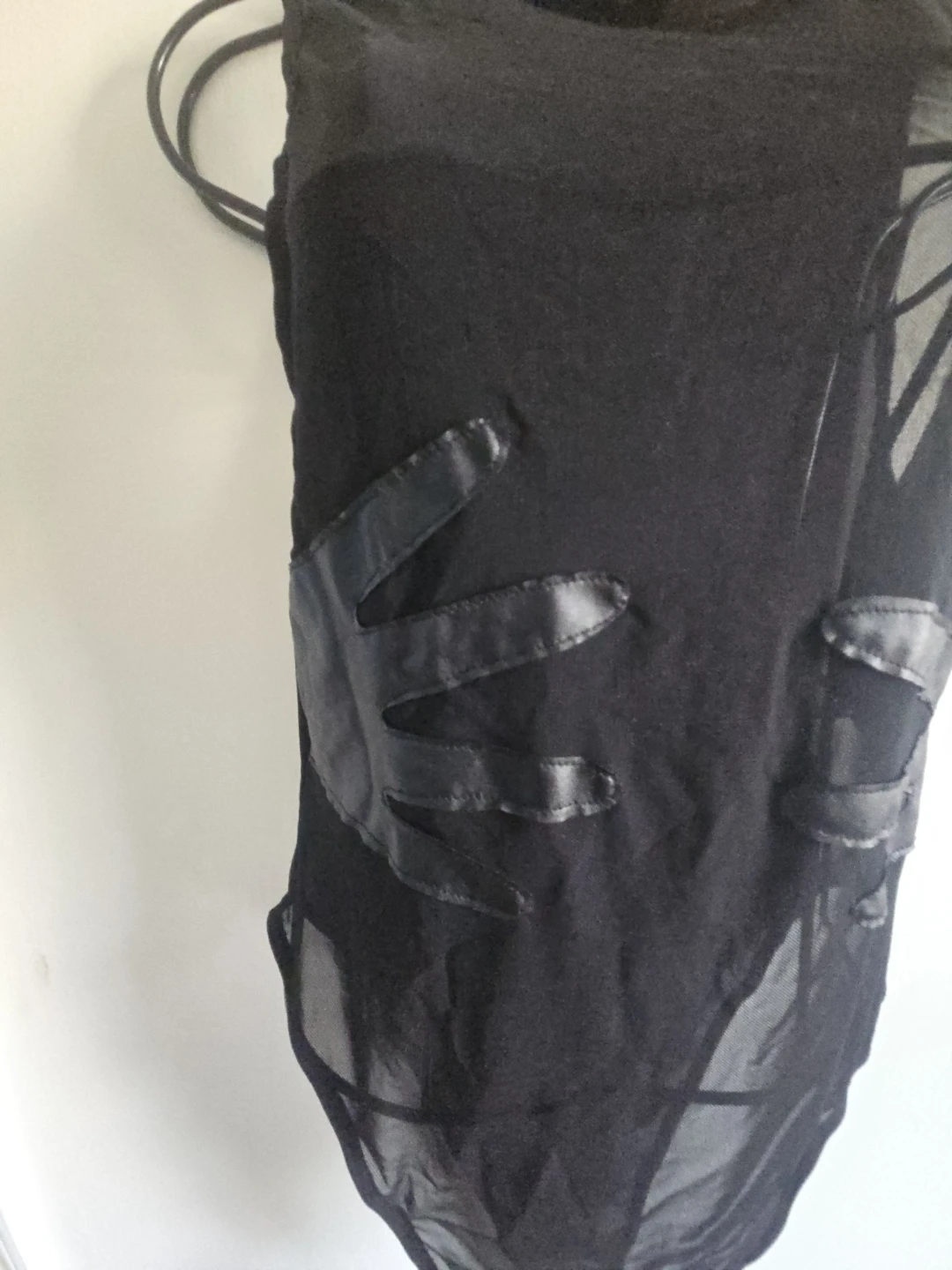 Black mesh bodysuit with hand detail - photo 2