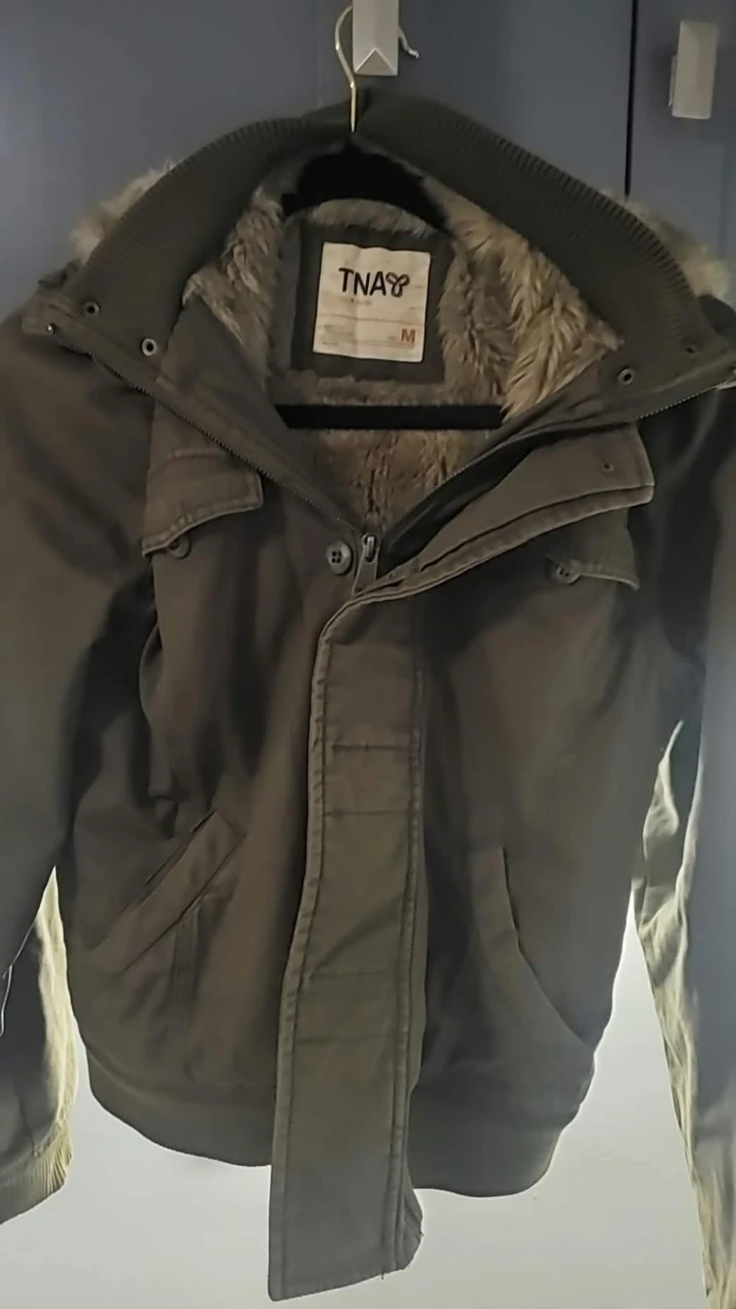 TNA Olive Green Faux Fur Lined Bomber Jacket - photo 2
