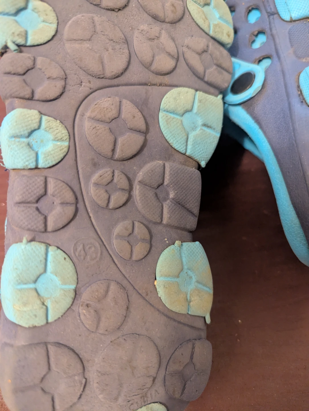 Blue and grey clogs - photo 2