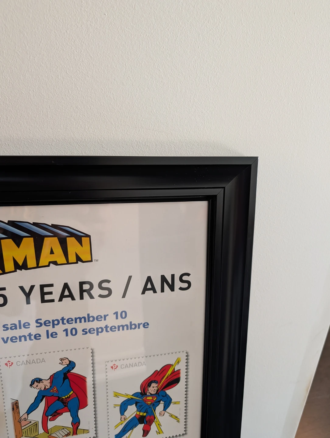Framed Superman 75th Anniversary Canada Post Promo Poster 2013 - photo 3