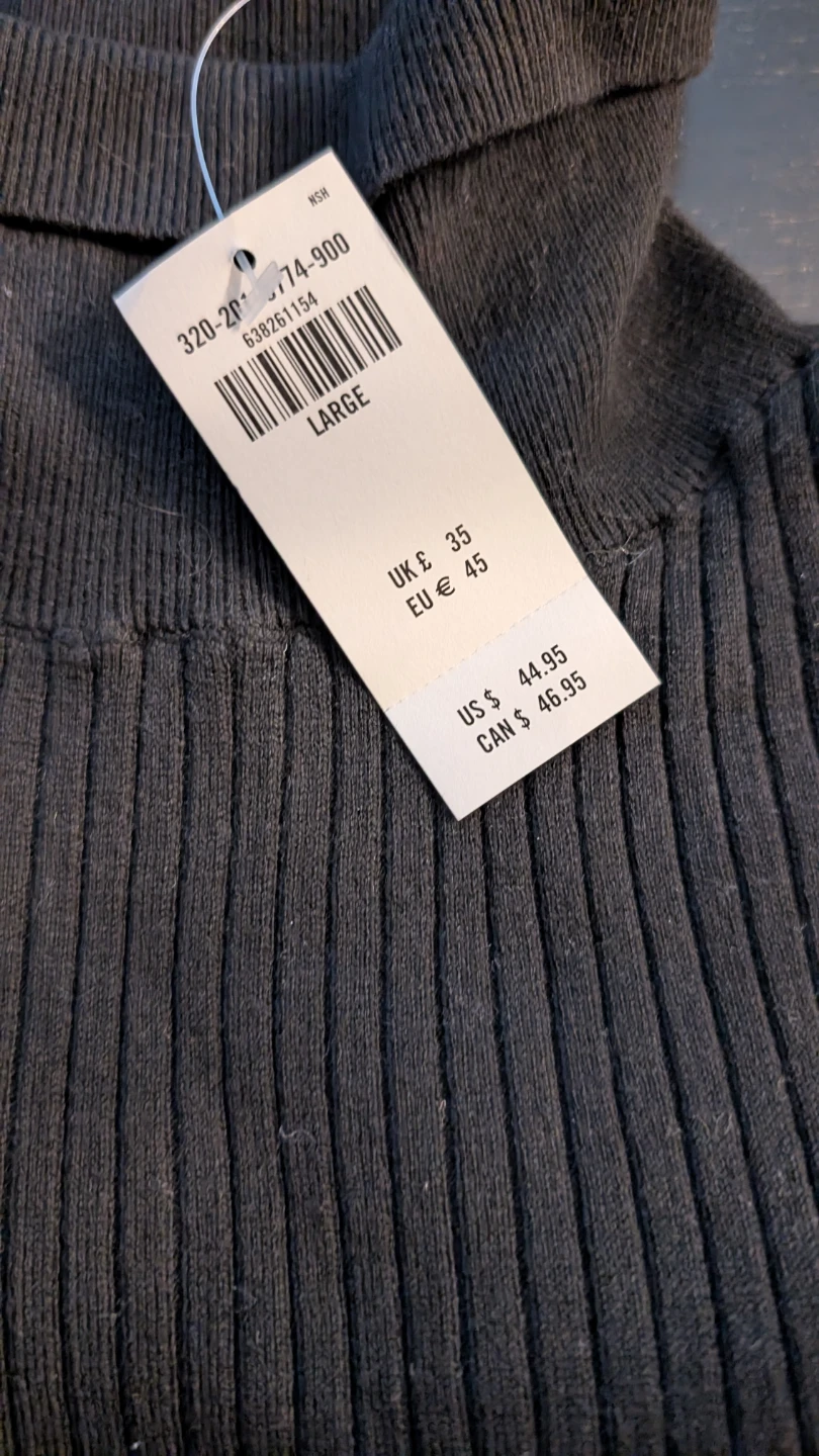 Hollister Ribbed Turtleneck Sweater - Black - Large - photo 2