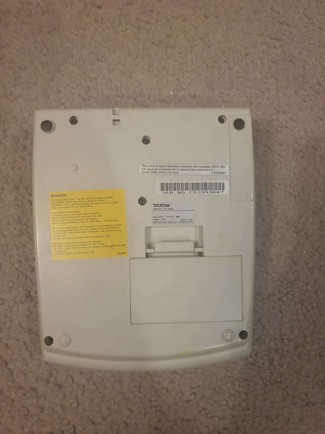 Brother P-Touch PT-1800 Label Maker - photo 2