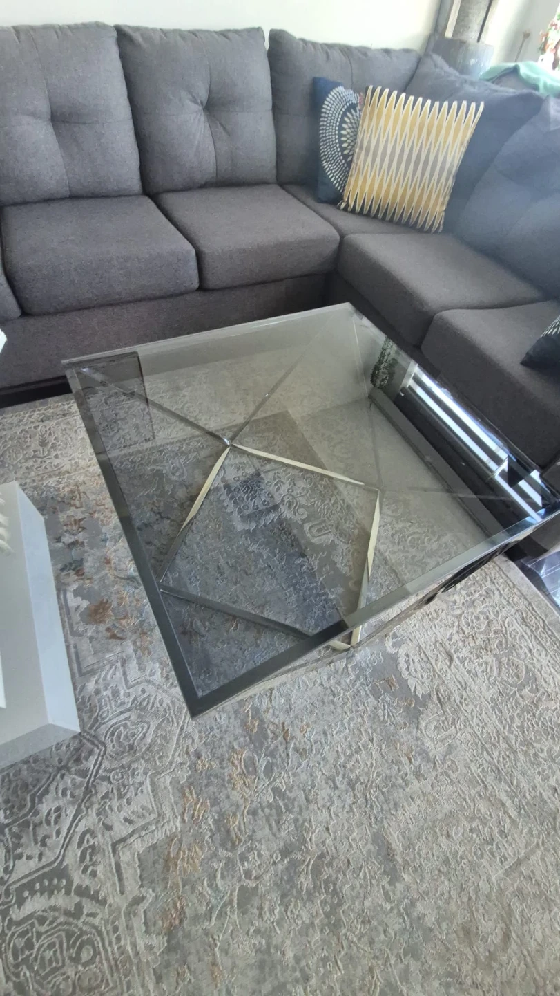 Modern Square Glass Coffee Table - photo 3