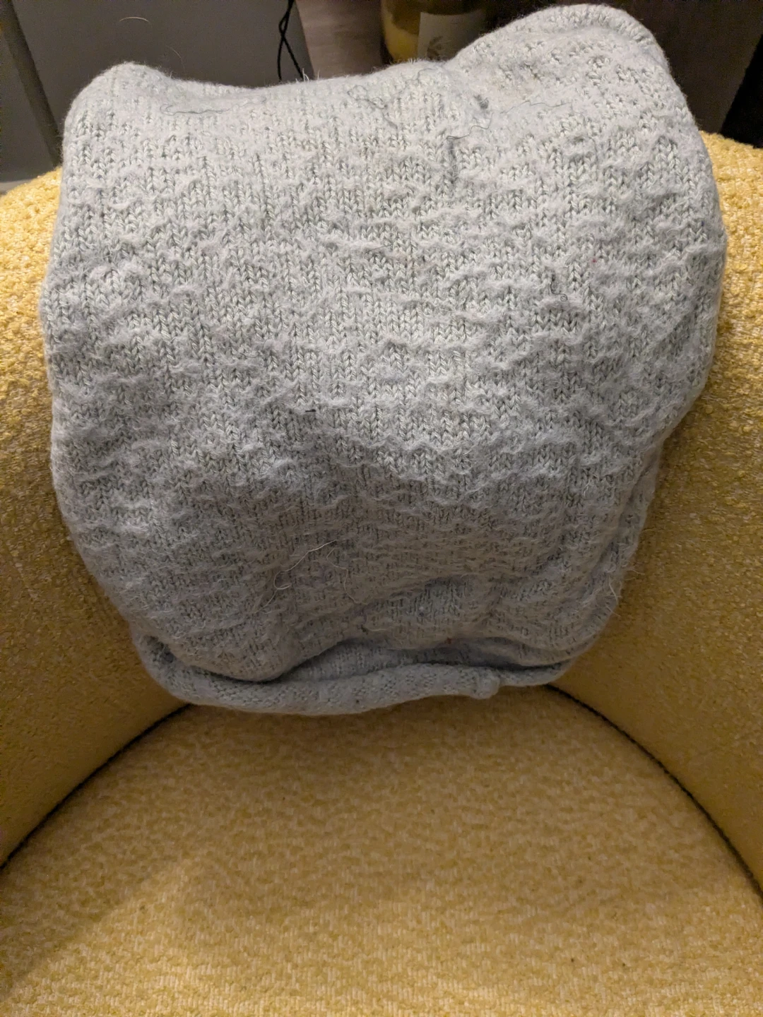 BP Gray Fuzzy Knit Neck Scarf One Size - photo 5