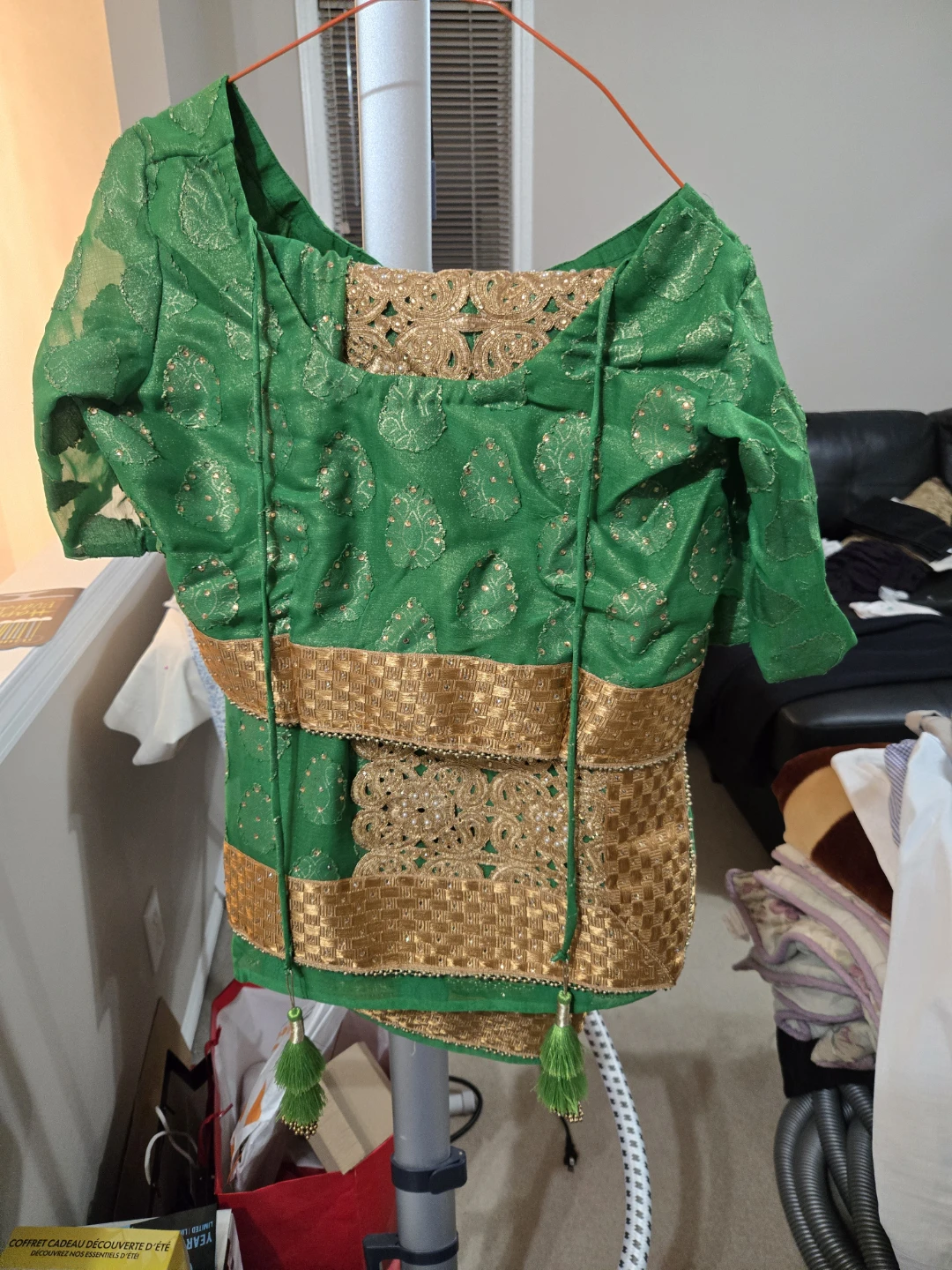 Green and Gold Traditional Saree