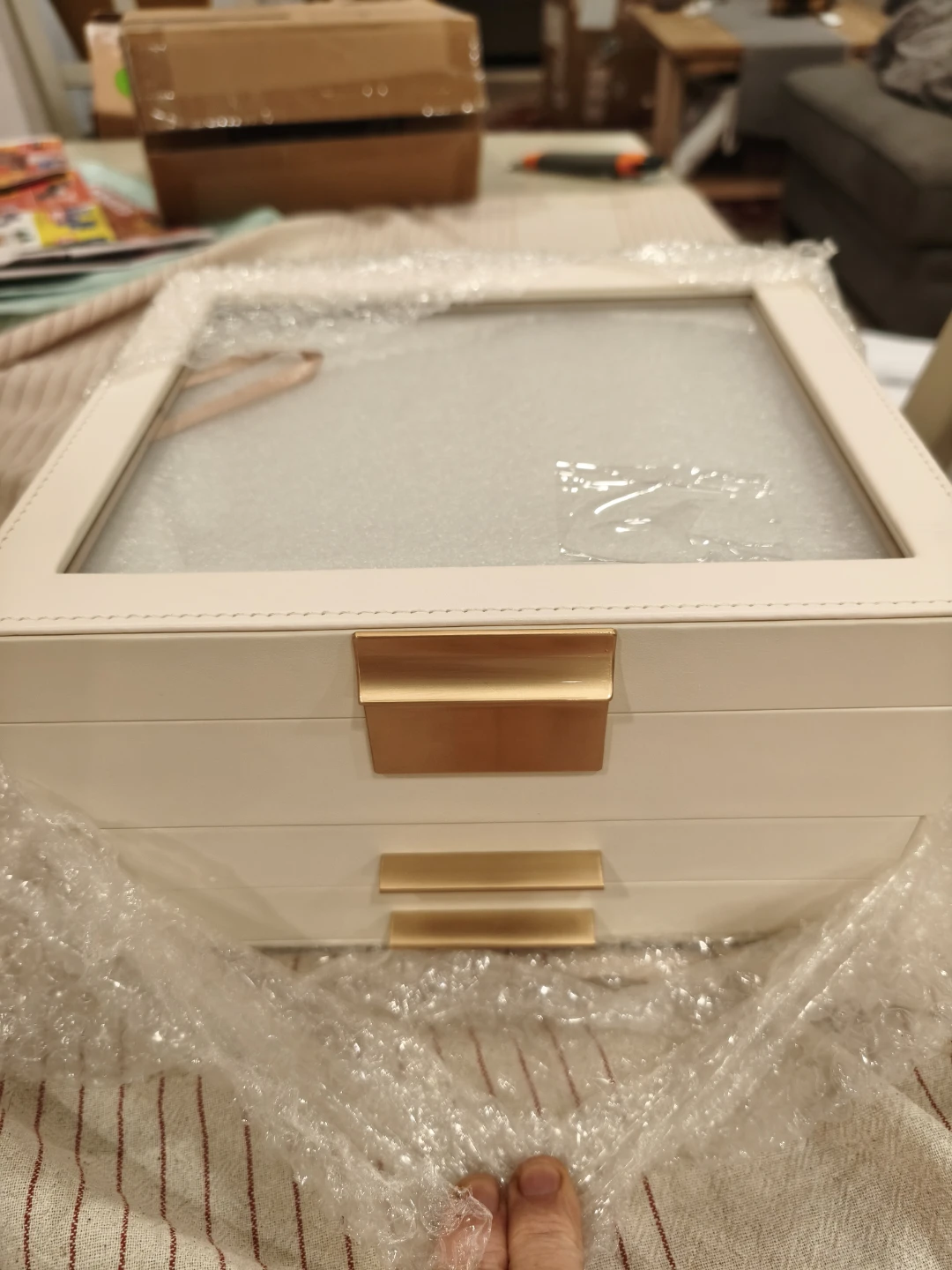 Songmics Jewellery Box White
