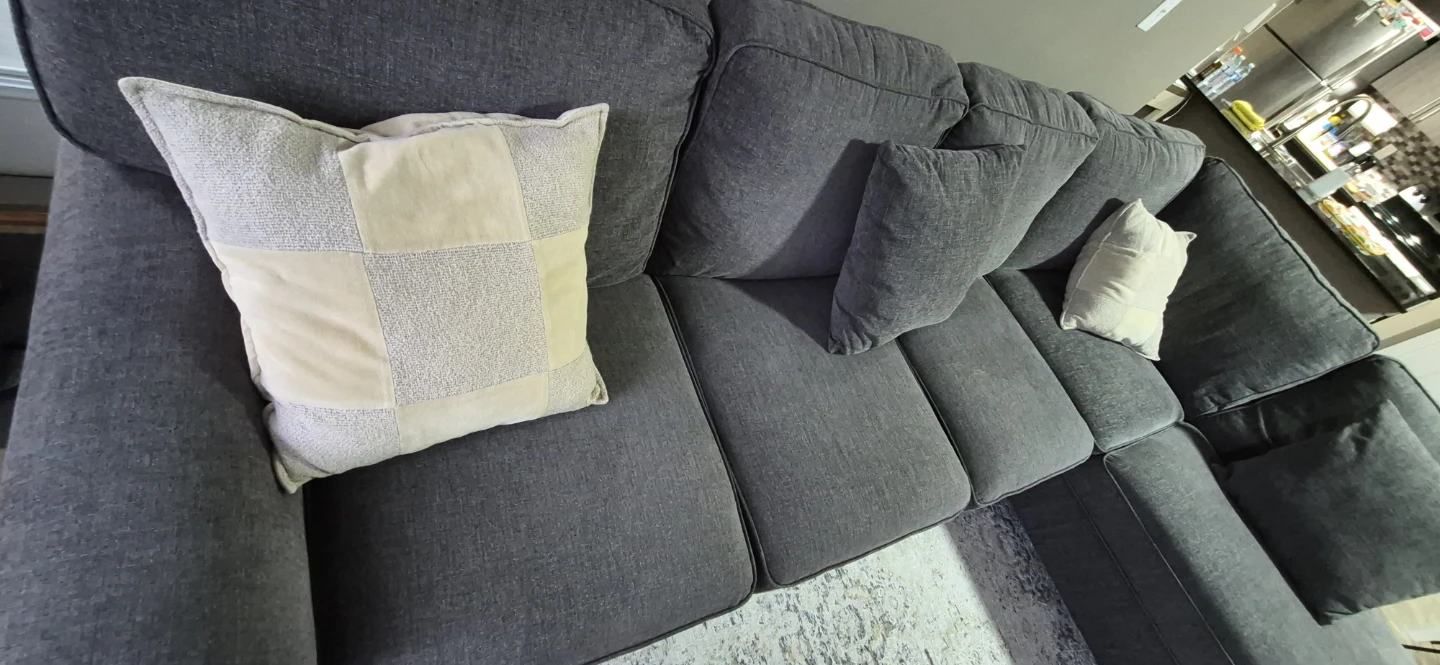 Grey sectional sofa with chaise - photo 2